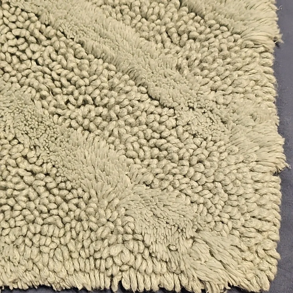 Nate Berkus Plush Chevron Bath Mat in Pale Green